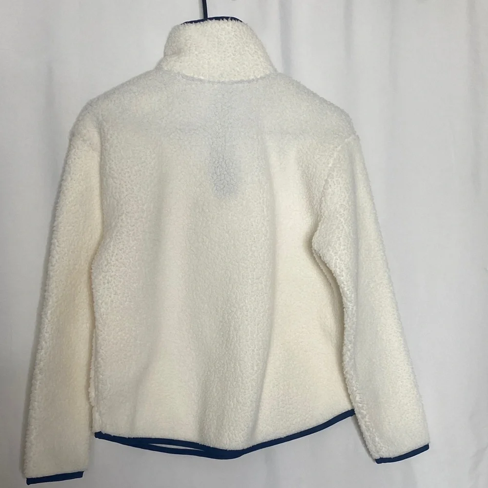 St. John's Bay Kids Sherpa Pullover - Cream and Navy